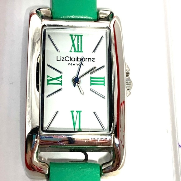Liz Claiborne women’s watch IOB  with green band - Picture 1 of 8